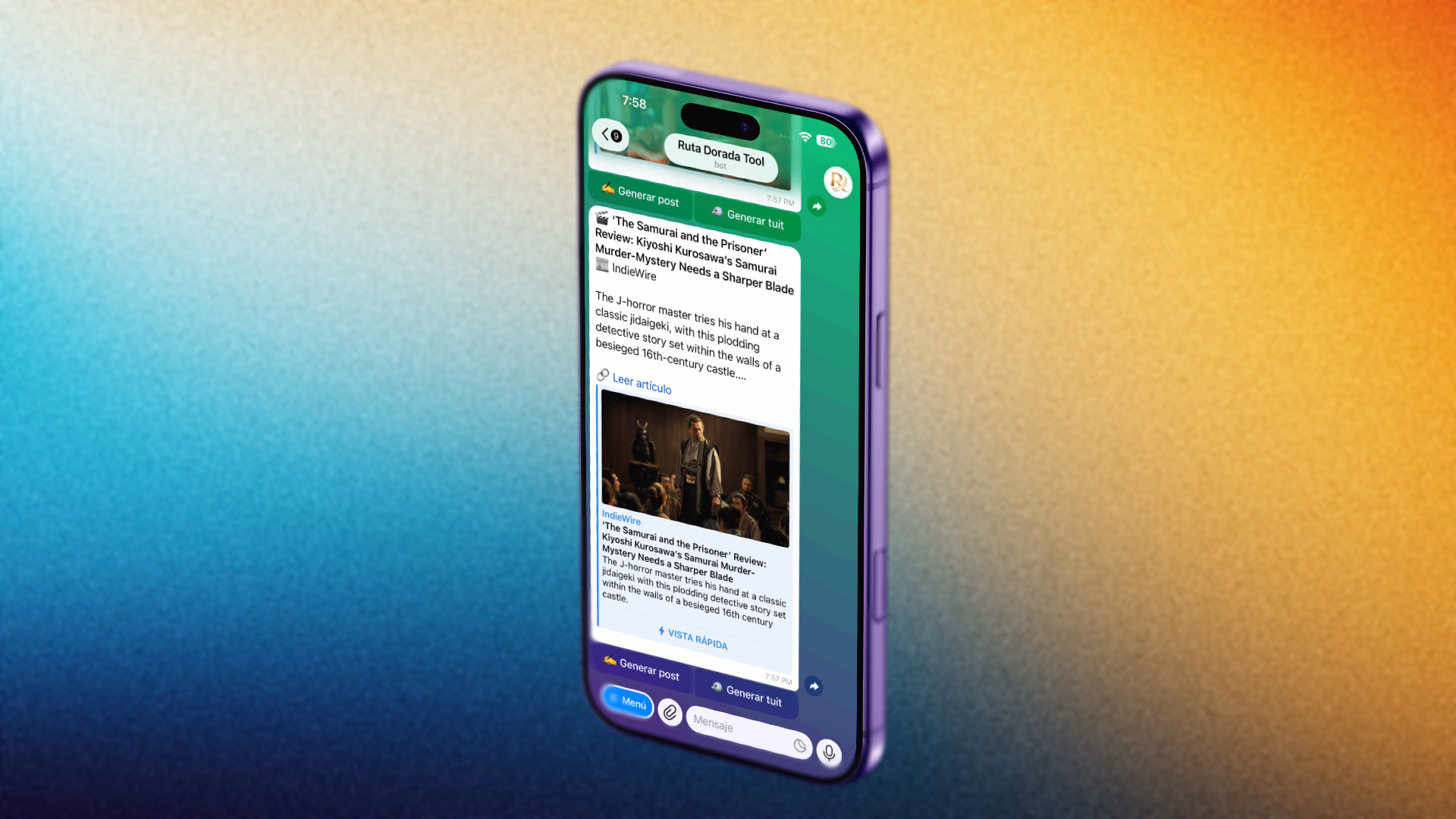 Proyecto: Bot de Telegram para publicaciones web